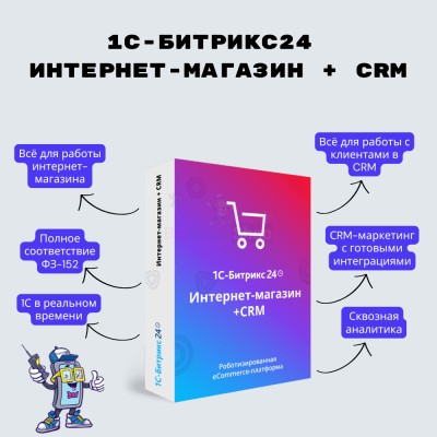 Программа для ЭВМ "1С-Битрикс24". Лицензия Интернет-магазин + CRM (12 мес.) - купить в Баге-Чоносе
